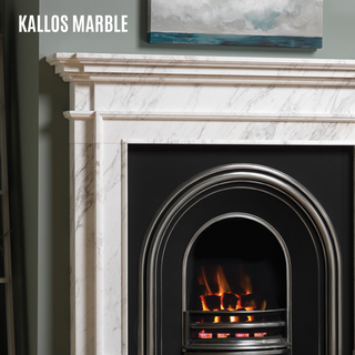 Aversa 58" Marble Fireplace Mantel Capital Fireplaces