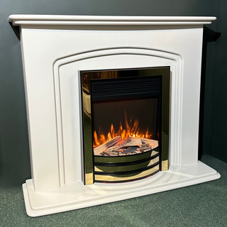 Kamala 42" Flat-To-Wall Electric Fire and Fireplace Suite
