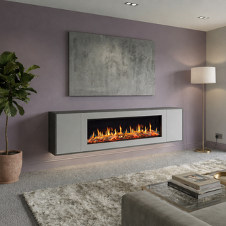 Bari Wall Mounted Electric Fireplace Suite - Katell Italia