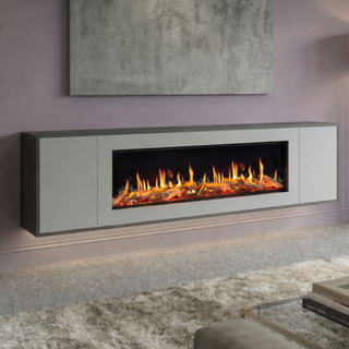 Bari Wall Mounted Electric Fireplace Suite - Katell Italia
