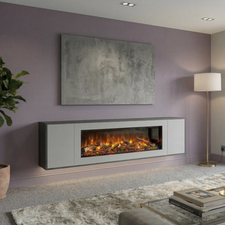 Bari Wall Mounted Electric Fireplace Suite - Katell Italia