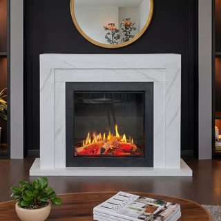 Taranto Luminosa Flat-To-Wall Electric Fireplace Suite - Katell Italia