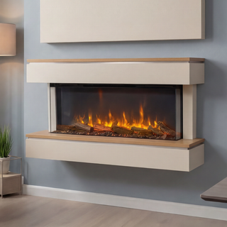 Turin Wall Mounted Electric Fireplace Suite - Katell Italia
