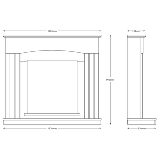 Linmere 44" Flat-To-Wall Electric Fire and Fireplace Suite - Flare