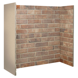 Brick effect 3-piece chamber lining set on white wall