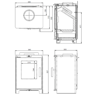 Loxton 3 4kW Multifuel Stove - Mendip