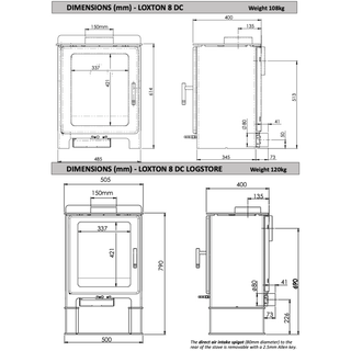Loxton 8 DC 7kW Wood Burning Stove - Mendip