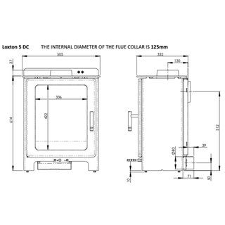 Loxton 5 DC 5kW Multifuel Stove - Mendip