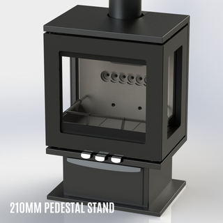 Purevision Linear LPV5 3-Sided 5kW Wood Burning Stove