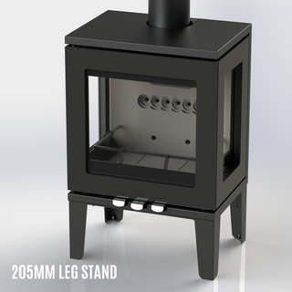 Purevision Linear LPV5 3-Sided 5kW Wood Burning Stove