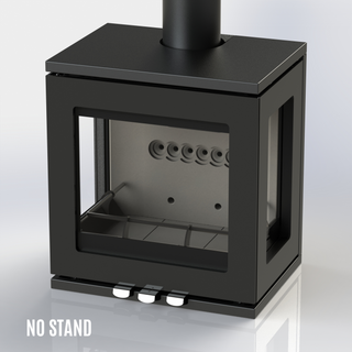 Purevision Linear LPV5 3-Sided 5kW Wood Burning Stove