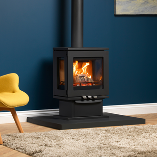 Purevision Linear LPV5 3-Sided 5kW Wood Burning Stove