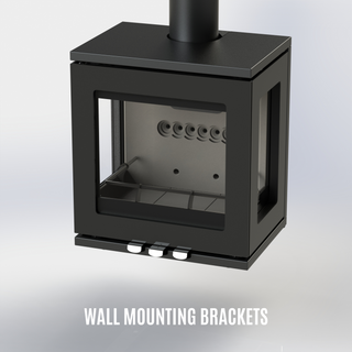 Purevision Linear LPV5 3-Sided 5kW Wood Burning Stove