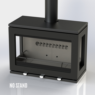 Purevision Linear LPV8 3-Sided 8kW Wood Burning Stove