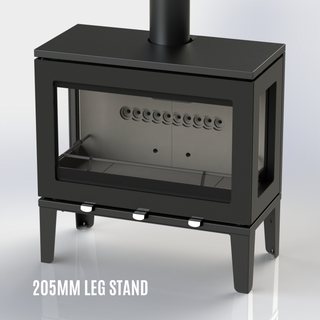 Purevision Linear LPV8 3-Sided 8kW Wood Burning Stove