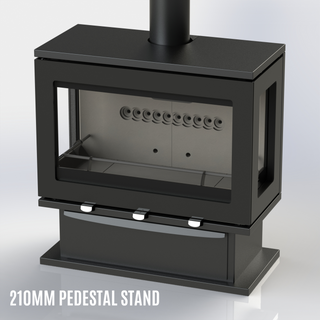 Purevision Linear LPV8 3-Sided 8kW Wood Burning Stove