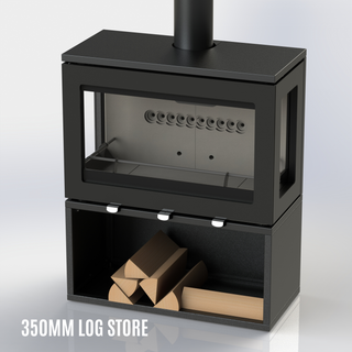 Purevision Linear LPV8 3-Sided 8kW Wood Burning Stove