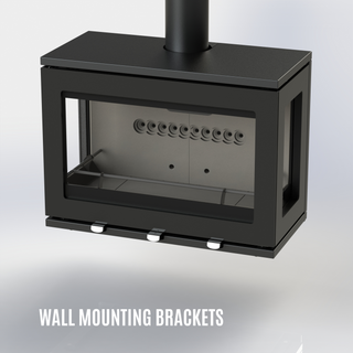 Purevision Linear LPV8 3-Sided 8kW Wood Burning Stove