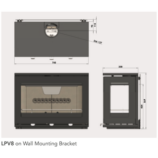 Purevision Linear LPV8 3-Sided 8kW Wood Burning Stove