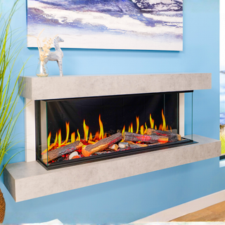 Luminosa RFT LCD 3-Sided Media Wall Electric Fire (110, 150, 185) - Charlton & Jenrick