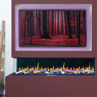 Luminosa RFT LCD 3-Sided Media Wall Electric Fire (110, 150, 185) - Charlton & Jenrick