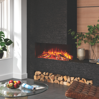 Solution LUX 3-Sided App Control Media Wall Electric Fire