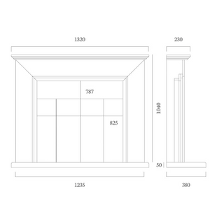 Lyrel 52" Portuguese Limestone Suite