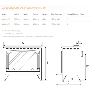 Medium Marlborough2 Gas Stove - Gazco