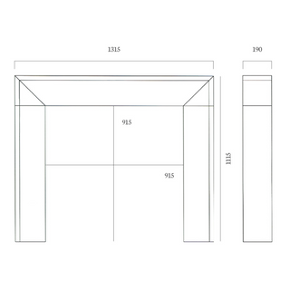 Marseilles 52" Aegean Limestone Fireplace Mantel