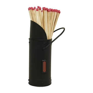 Black Match Holder & Matches - Manor