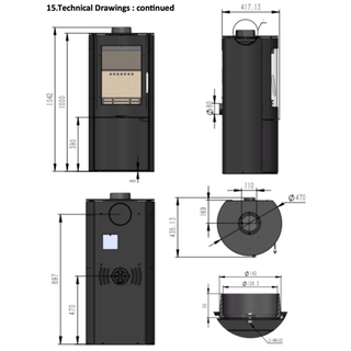 Willow Freestanding 5kW Cylindrical Woodburning Stove - Mendip