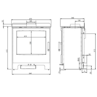 Woodland DC 5kW Wood Burning Stove - Mendip