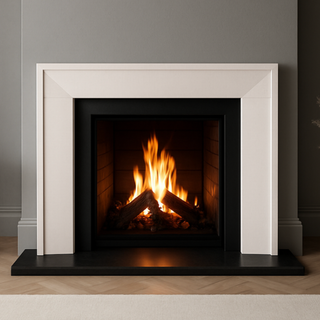 Lockleaze 56" Aegean Limestone Fireplace Mantel - The Mayfield Collection