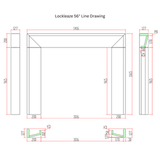 Lockleaze 56" Aegean Limestone Fireplace Mantel - The Mayfield Collection