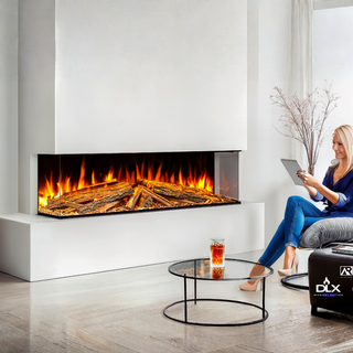 DLX Midnight Edition Media Wall Electric Fire (1000, 1250, 1600, 1800, 2000) - Celsi