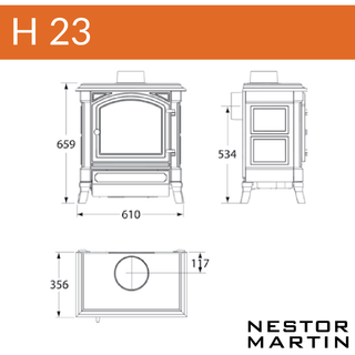 Harmony 23 Wood Burning 4.6kW Stove - Nestor Martin