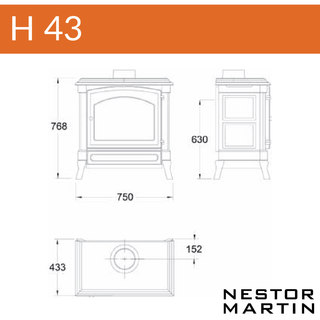 Harmony 43 Wood Burning 10.5kW Stove - Nestor Martin