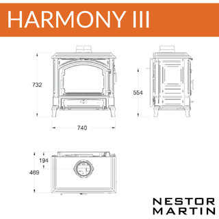 Harmony III Ecodesign Multifuel Stove - Nestor Martin