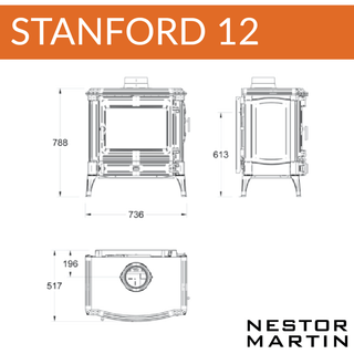Stanford 140 Multifuel 12kW Stove - Nestor Martin