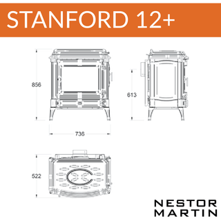 Stanford 140+ Cook Top Multifuel Stove - Nestor Martin