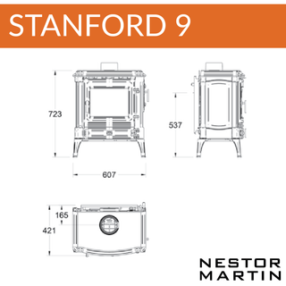 Stanford 80 Multifuel 9kW Stove - Nestor Martin