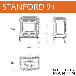 Stanford 80+ Cook Top Multifuel Stove - Nestor Martin