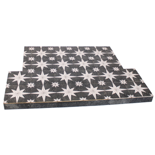 Norstar White Tiled T-Shaped Hearth - M.A.C. Metalcraft