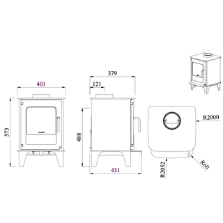 Ø4 5.4kW Multi Fuel Stove - Morsø