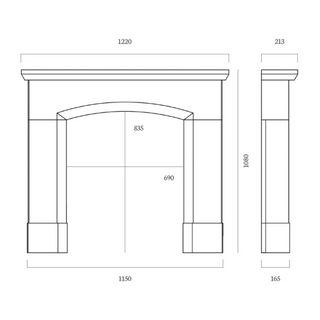 Olvera 48" Corinthian Stone Mantel