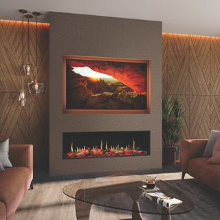 Onyx Fusion 150RW 3-Sided LCD Media Wall Electric Fire