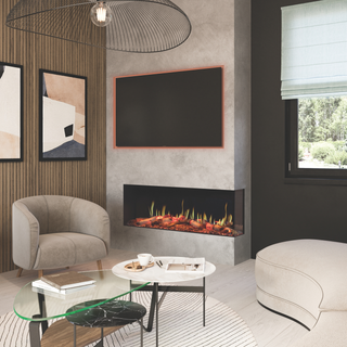 Onyx Fusion 150RW 3-Sided LCD Media Wall Electric Fire