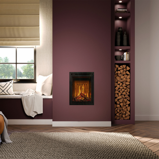 Eclipse 40R 16" LCD Inset Electric Fire with IlluminOak Logs – Onyx