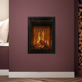Eclipse 40R 16" LCD Inset Electric Fire with IlluminOak Logs – Onyx