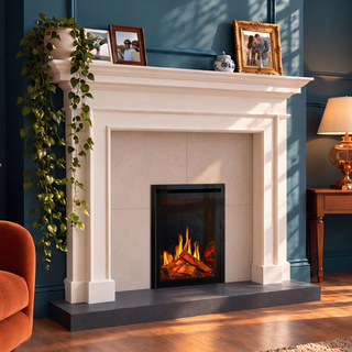 Eclipse 40R 16" LCD Inset Electric Fire with IlluminOak Logs – Onyx